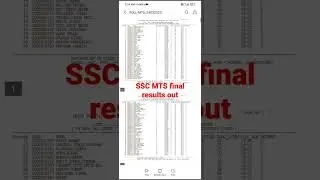 ssc mts final results out#sscmts #shortvideo #sscchsl