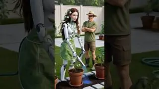 When AI Takes Over Gardening 🌱 #robots #airobot #robotics #humanoidrobot #futuretech