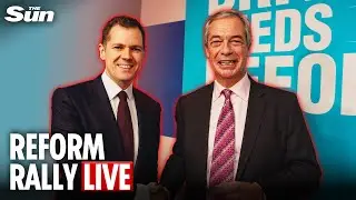 LIVE: Jenrick joins Nigel Farage at Reform rally in Newark after defecting from Tories