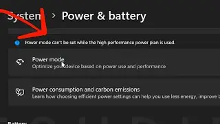 Power Mode Can't be Set While the High Performance Power Plan is Used (FIXED)