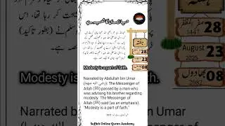 Modesty is a part of faith.#Quran #Hadith #Islam #Faith