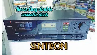 sentron DDA-390 Hi-Fi sound dubbing system cassette player recording double deck with amplifier