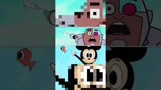 Птичка! Ловим её!!! @TeenTitansGoChannels реанимация! #анимация #mickeymouse #teentitansgo