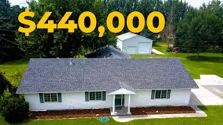 Walk through a single level home with land and a shop out of Blackfoot, all for $440,000!!