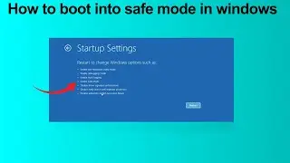 How to boot into safe mode in windows
