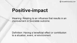 Positive-impact Meaning