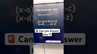 Think Before You Answer! Tricky Quant Question Asked in IIMs #interviewprep #AceCAT