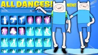 FINN THE HUMAN Adventure Time Skin On 350+ ORIGINAL Fortnite Dances & Icon Emotes