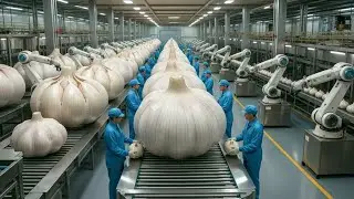 Inside a Massive Garlic Factory: Processing 50 Tons a Day! (Full Powder Process)