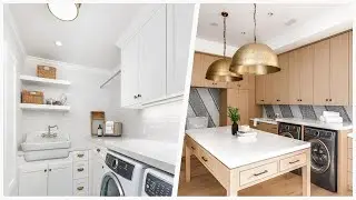75 Brown Laundry Room With White Countertops Design Ideas #730 You'Ll Love ♡