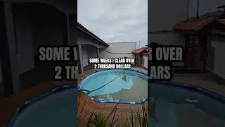 This is how much you can actually make cleaning pools in Florida #bluecollar #trades #florida