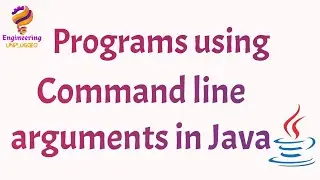 Command line arguments programs in Java