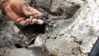 A simple how to description of a Herkimer Diamond Pocket being opened up during some mining