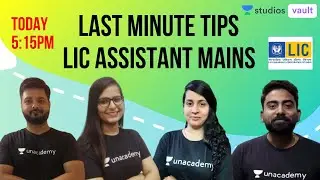 LAST MINUTE TIPS | LIC ASSISTANT MAINS | All the very best 😃