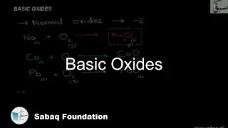 Basic Oxides, Chemistry Lecture | Sabaq.pk