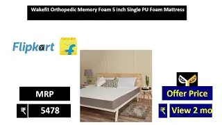 Wakefit Orthopedic Memory Foam 5 inch Single PU Foam Mattress