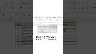 Cara membuat tanda centang dan tanda silang di Excel #excel  #tutorial #belajarexcel #tips #office