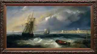Frame Tv Art | SEA VIBES INSPIRED J. M. W. TURNER Frame TV art 4k | Golden Framed Art