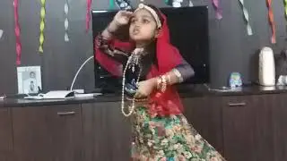 Bhavika dressed as Radha for fancy dress