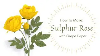 LEARN TO MAKE YELLOW SULPHUR ROSE with Crepe Paper