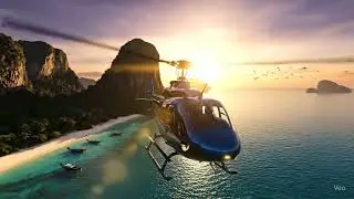 Helicopter Over Andaman Sea