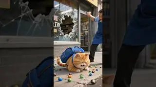 The cat took revenge on the monkey🐈🐒 #ai #shorts #aivideo #shortvideo #cat #monkey