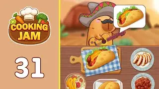 Cooking Jam Level 31 Taco - Mexico | Every Puzzle Solved! 🎯