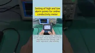 Setting of conductivity high and low alarm values