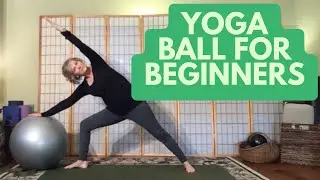 10 Minute Yoga Ball Stretches for Beginners |The Most FUN Way to Improve Flexibility| Vicki@yoga4man