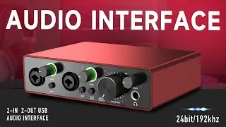 AMACEX X2 audio interface (24Bit/192kHz) for computer recording, podcasting, and streaming