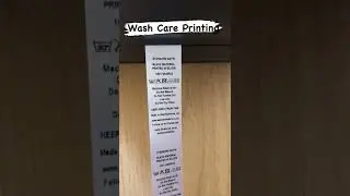 wash care printing Zebra Printer #shorts