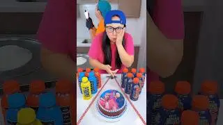 Prime drink vs Prime cake ice cream challenge!🍨 #funny by Ethan Funny Family