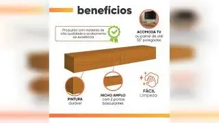 Review: Rack Suspenso P/ Painel Ou Tv 55 Pol 2 Portas 1,10m Egeo Edn Cor Madeirado