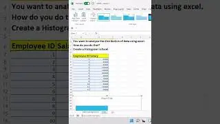 How to create a Histogram in Excel #shorts