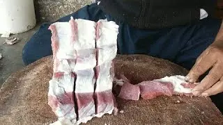 Buffalo Meat Cutting Into Big Pieces || Beef Meat Cutting By Skilled Butcher || MK Cutting Skills