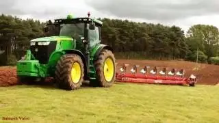 Ploughing with John Deere 7280R Giant, and Eight-Furrow.
