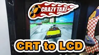 Crazy Taxi Arcade CRT to 26inch 4:3 LCD - Full Install