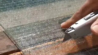 how to cut wire glass || glass cutting wire glass very strong || glass cutting