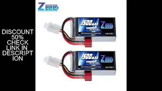 2pcs Zeee 2S 1500mAh Lipo Battery 7.4V 60C with Deans Plug for FPV Drone Boat RC Car Racing Hobby Sp