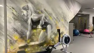 QUICK TIMELAPSE | Gym Interior Wall Art | Set It Off