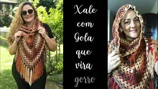 Xale Gola Batik - Renata Vieira Croch&ecirc;