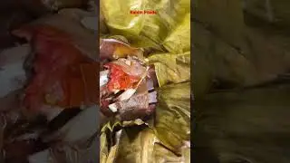 Goats meat Steamed in banana leaves