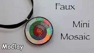 DIY Mosaic spiral pendant - Chalk Pens on polymer clay