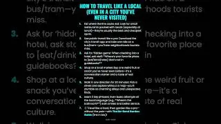 How to Travel Like a Local (Even in a City You&rsquo;ve Never Visited) #ad (Verify Info)