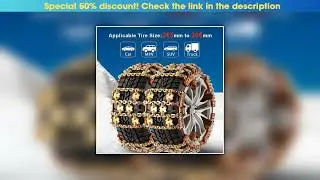 Deal Tire Anti-Skid Plus Steel Chains For 265-285mm Adjustable Tire Universal Diamond Non-Slip Snow