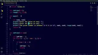 C program to calculate prime number in range