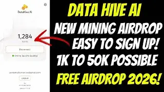 DATA HIVE AI | NEW MINING AIRDROP | 1K TO 50 POSSIBLE AIRDROP 2026