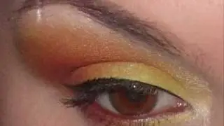 PALE LIME GREEN ,ORANGE+BROWN MAKEUP TUTORIAL
