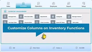 Customize Columns on Inventory Functions in MetaPOS