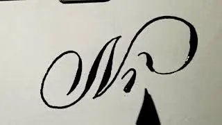 Letter N & n in Copperplate Script ✍️ | Elegant Copperplate Calligraphy by Kaatib M Abubakkar